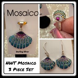 NWT Mosaico Austrian Crystal & Pearl necklace, earrings & ring 💕💕new line!